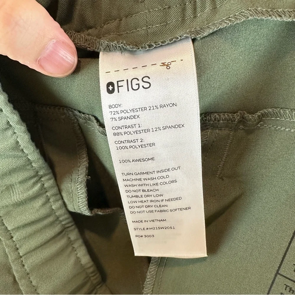 Figs Men’s Green Tansen Jogger Medical Nursing Scrub Pants Size Medium